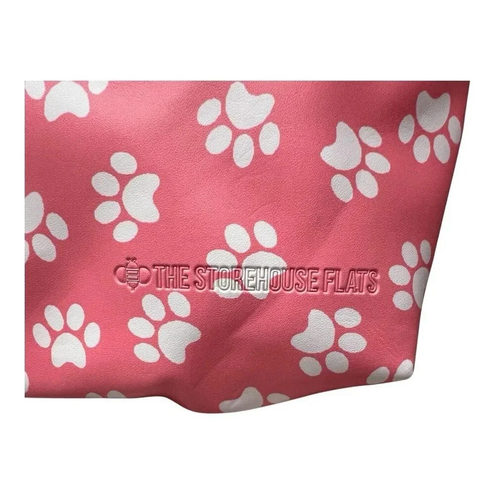The Storehouse Flats: Puppy Love Paws Wristlet Bag NEW NWOT Pink Pouch - Picture 3 of 5
